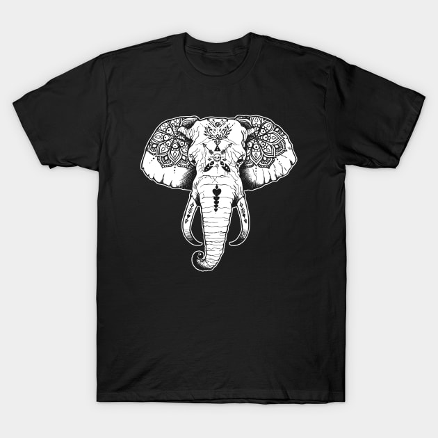 Elephant Tattooed T-Shirt by PaperTigress